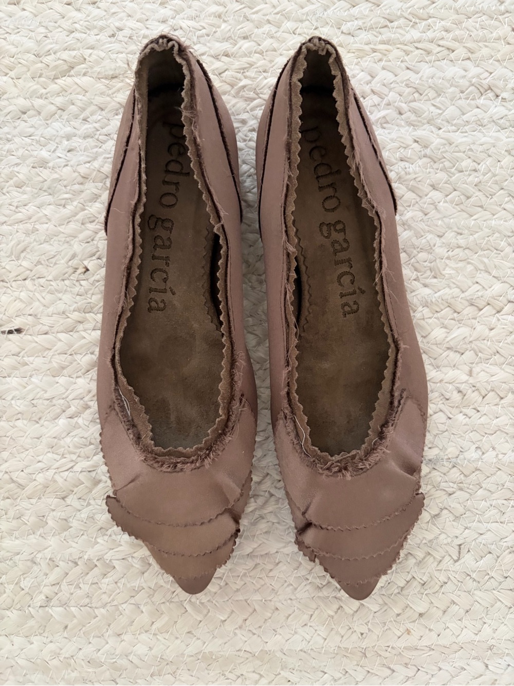 Pedro Garcia Dusty Mauve Pointed Ballet Flats
